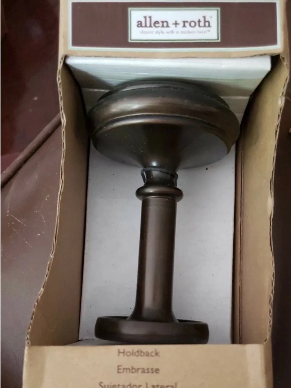 allen + roth Holdback Curtain Hardware in Bronze set of two